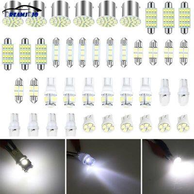 42pcs LED Car Interior Lights T10 Replacement License Plate/Reading Light Bulbs White Interior Light Bulbs lights lighting