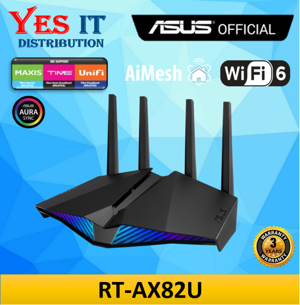 ASUS Gaming Router RGB RT-AX82U / RT-AX82U GUNDAM AX5400 Wi-Fi 6 Router ...