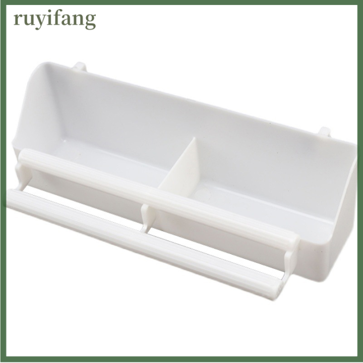 ruyifang-กล่องใส่อาหารพลาสติกสำหรับนกแก้วนกแก้วสีขาวสำหรับใส่อาหารกรงสัตว์เลี้ยงอุปกรณ์เลี้ยงนกคอกคอกคาทีล