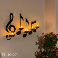 2023✘✣ Piece Handcrafted Music Note Candle Holders Wall Sconces for with Anti-rust Metal