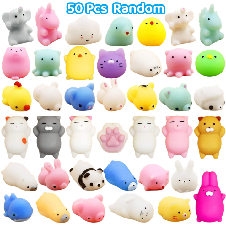 50pcs-kawaii-squishies-antistress-ของเล่น-mochi-anima-squishy-squeeze-party-favors-ความเครียดบรรเทา-fidget-ของเล่นสำหรับของขวัญเด็ก