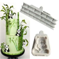 【lz】❀▥๑  3d silicone chocolate molde panda/bambu-shaped bolo decoração ferramenta biscoito pastelaria cozimento acessórios de cozinha