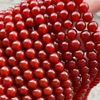 Natural Red Agates Stone Beads Round Carnelian Onyx Loose Beads For Jewelry Making DIY Bracelets Necklace 15 4 6 8 10 12mm