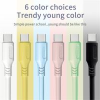 USB Type C Cable Fast Charging Macaron Mirco USB Silicone Charging Cable For Samsung S20 Note Huawei Xiaomi Phone Charging Cable