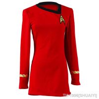 SHUAIYI Estrela คอสเพลย์ trek traje de ฮาโลวีน tos feminino nave espacial tripulação ญี่ปุ่น senhora vermelha มังงะ longa camiseta nova moda