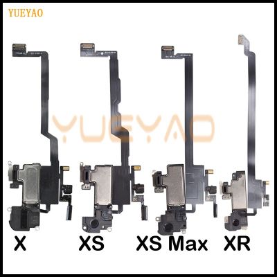 หูฟังหูฟัง Flex สําหรับ iPhone X Xs Max XR Proximity Light Sensor Sound หูฟัง ลําโพง Flex Cable Assembly