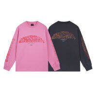 รุ่นสูง .BALECI*GA ปารีส .2024 ล่าสุด Flame Graffiti Direct Printing Couple Long Sleeve T เสื้อ .