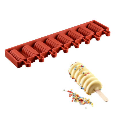 4 Cavity Heart Design แม่พิมพ์ไอศกรีมแท่งผลไม้ Ice Lolly Moulds ซิลิโคนไอศครีมฤดูร้อนทำ Reusable แม่พิมพ์ทำด้วยตัวเองและ50 Pcs Sticks