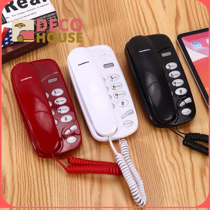 DECORATIVE HOUSE Wall Mountable Corded Phone Large Button Landline