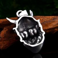 Mens Vintage Angry Demon Skull Pendant Necklaces for Men Punk Necklace Gothic Jewelry necklace for men