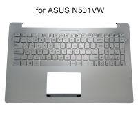 ใหม่ UK GB แล็ปท็อป Backlit คีย์บอร์ด Palmrest สำหรับ ZenBook Pro UX501VW คีย์บอร์ดเงิน Upper Case 13NB0AU1AM0101