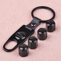 Style High Quality Car Wheel Tyre Air Valve Caps with Key Chain Set for Jaguar