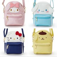 Kawali Sanrio Heltty Melody Onpompurin Kuromi Cinnamorol อะนิเมะแฟชั่นกระเป๋าเป้สะพายหลังความงามกระเป๋าเดินทางของเล่น