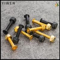 YIWEN 8ชุด M5อุปกรณ์เสริมสลักยึดสเก็ตบอร์ดฮาร์ดแวร์ติดตั้งสกรูชิ้นส่วน Longboard ถั่ว