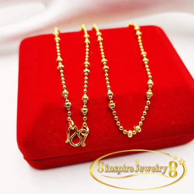 Inspire Jewelry ,สร้อยคอทองยาว 18 นิ้ว ตะขอตัวเอ็ม M , พร้อมกล่องตามแบบ สินค้าไม่มีจี้ ราคาเฉพาะสร้อยคอ