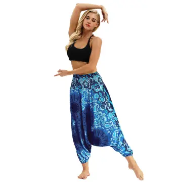 Women Casual Baggy Gypsy Hippie Boho Yoga Pants Harem Trousers Bloomers  Summer