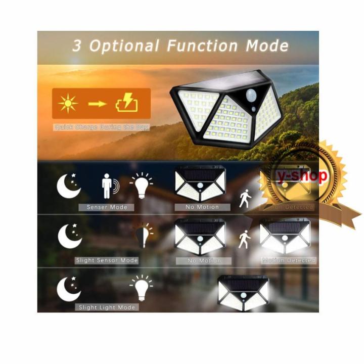 hotลดราคา-solar-motion-sensor-light-100-led-3-โหมด-ไฟออก4ทาง-ไฟติดผนังโซล่าเซลล์พลังงานแสงอาทิตย์-เซ็นเซอร์-ที่ชาร์จ-แท็บเล็ต-ไร้สาย-เสียง-หูฟัง-เคส-airpodss-ลำโพง-wireless-bluetooth-โทรศัพท์-usb-ปลั๊