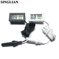 Mini LCD Digital Thermohygrometer เครื่องวัดอุณหภูมิความชื้น Embedded Temperature Sensor เครื่องวัดความชื้นวัดด้วย Cable