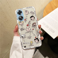 เคสคลังสินค้าพร้อม A38 OPPO 4G 2023การ์ตูนน่ารักใหม่ Snoopy เคสป้องกันคู่สำหรับสมาร์ทโฟน Silicagel TPU เคสนิ่มใสสำหรับ OPPOA38ฝาหลังกันกระแทก