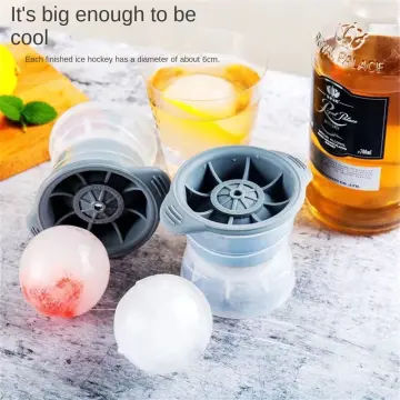 Ice Cube Makers 4 Hole Round Ice Hockey Mold Whisky Cocktail Vodka Ball Ice