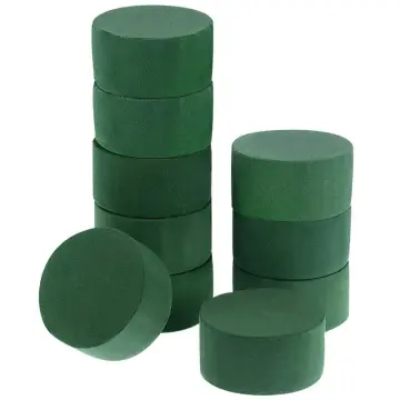 Floral Foam, 15 PCS Round Dry Floral Foam Blocks, Green Styrofoam