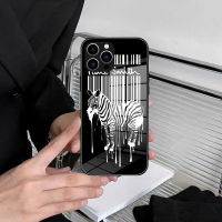 UK Luxury ยี่ห้อ Paul ps Smith กระจกนิรภัยสำหรับ IPhone14 plus 13 12 11 Pro Max X XS XR 7 8 สัตว์น่ารัก zebra Cover-EDJLK STORE