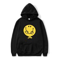 Happy Smiling Face Graphic Hoodie Mens Vintage Casual Loose Hooded Sweatshirts Funny Men Hip Hop Comfortable Sportswear Size XS-4XL