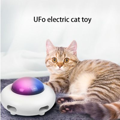 ของเล่นแมวอิเล็กทรอนิคส์แบบอินเทอร์แอคทีฟอุปกรณ์เติมขนนก2ชิ้นของเล่นแมวหนูสำหรับสัตว์เลี้ยง