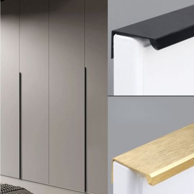 Hidden 800-1200mm Long Cabinet Handles Cupboard Pull Aluminium Alloy Brushed Gold Long Closet Drawers Wardrobe Door Handle