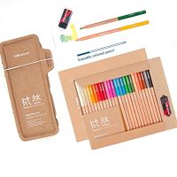 Xsyoo 24/36/48 Colors Soft Wood Skin Colored Pencils Set Erasable Colors Pencil Drawing Pencil Sketch Pencil Kit Art Supplies Drawing Drafting