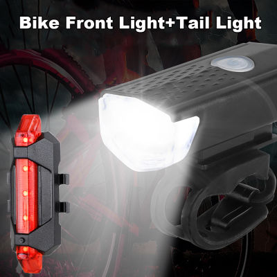 ชุดไฟจักรยานเสือไฟจักรยานชุดไฟท้ายจักรยานไฟฉายสวมหัวชารจ์ซ้ำได้ยูเอสบีไฟหน้า LED ไฟหน้า
