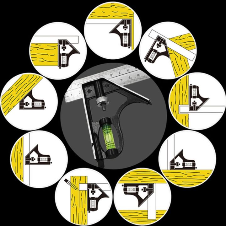 180องศาไม้โปรแทรกเตอร์โลหะมุม-finder-และมุมตารางเครื่องมือวัด-goniometer-มุมไม้บรรทัดสแตนเลสงานไม้