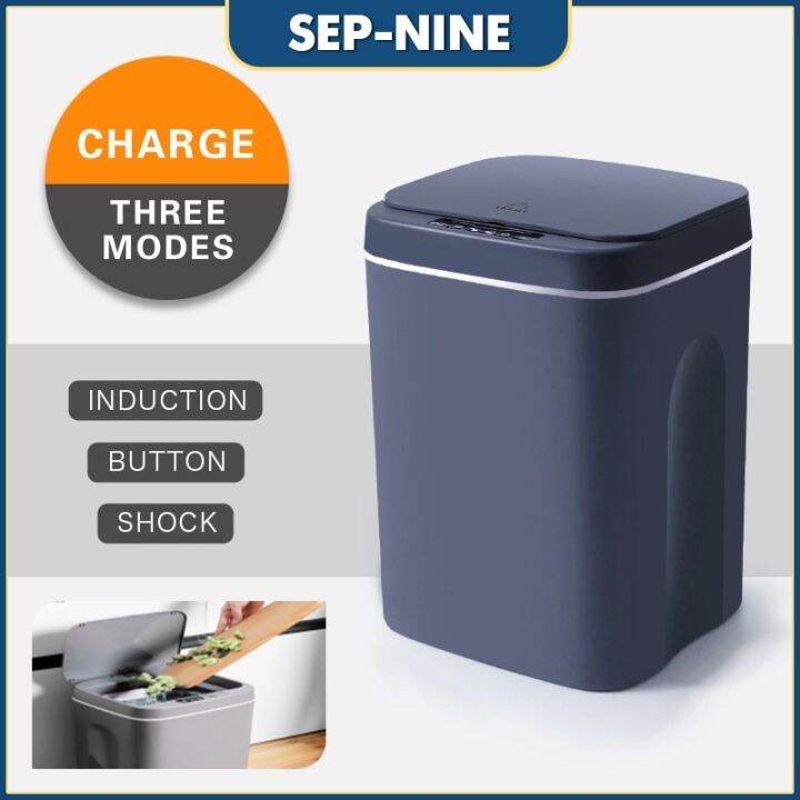 Smart Trash Can Wireless Sensor Automatic Trash Bin Nontouch Garbage
