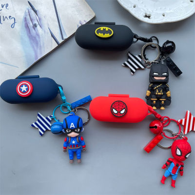 Spidermans Bat-Mans กัปตันอเมริกาสำหรับ Huawei 3i /Honors Flypods3ซิลิโคนปลอกหูการ์ตูนไร้สายบลูทูธหูฟังฝาครอบป้องกันกันกระแทกนิ่มจี้น่ารัก