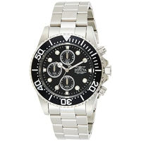 Invicta Mens 1768 Pro Diver Collection Stainless Steel Watch with Black Dial