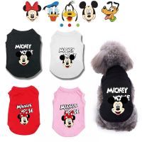 Disney Summer Pet Dog Clothes Micket Minnie Dog Vest Cotton Thin T-shirt For Small Puppy Dogs Cute Chihuahua Bulldog Clothing