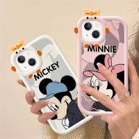 เคสเข้ากันได้กับ IPhone 14 13 12 11 Pro Promax X XS XR MAX 7 8 6 Plus + SE 2020 2022การ์ตูนน่ารักมิกกี้มินนี่เคสโทรศัพท์เป็นคู่เคสโทรศัพท์สไตล์หูกระต่าย