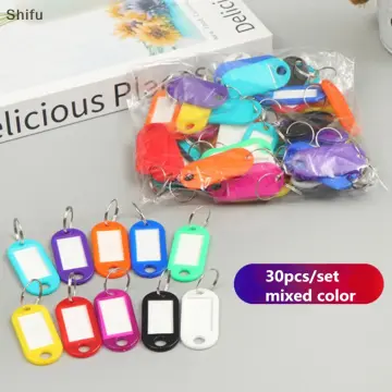 5pcs Colorful Plastic Key Tags Label Numbered Name Baggage Tag Id Label  File Labels Name Tags