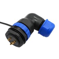 【CW】 SP28 waterproof IP68 cable connector 2 pin 3/4/5/6/7/8/9/10/12/14/16/19/22/24/26Pin angle connectors 90 degree elbow