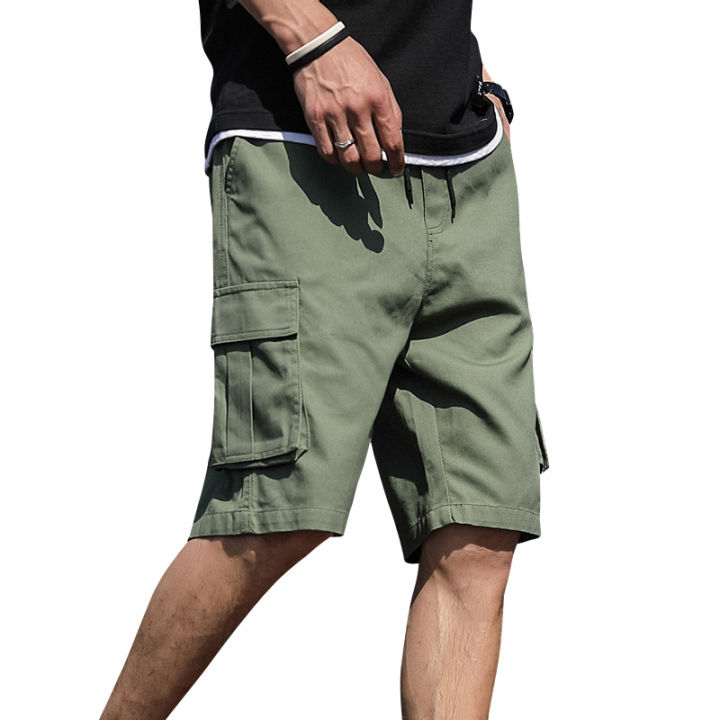 aamon-ชุดผู้ชาย2023กางเกงขาสั้นใส่หน้าร้อนสำหรับผู้ชายกางเกงใส่ทำงานคาปรีสกีฬานักเรียนกางเกงชายหาดทันสมัย