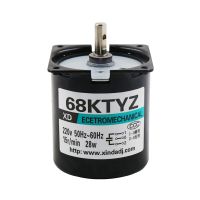 68-KTYZ มอเตอร์เกียร์ซิงโครนัส AC 68KTYZ 220V 28W เกียร์ระบบทำงานพร้อมกันแบบแม่เหล็กถาวร220V 2.5/5/10/15/20/30/50/60/80/110RPM