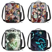 ▬ My Hero Academia Anime Lunch Boxes for Kids Kindergarten Children Lunchbags with Shoulder Strap Lunch Bags School Supplies