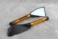 กระจกมองข้าง สามเหลี่ยม CNCสีทอง/ สีดำ SF088 REAR MIRROR GOLD/BLACK