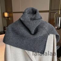 ◘۩ LAA8-Women Knit Scarf Elegant Turtleneck Slit Solid Winter Pullover Shawl for Casual Daily