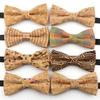 New Children Cork Wooden Fashion Bow Ties Kid Novelty Handmade Solid Neckwear for Kids Wedding Party Wood Gift Child Bowtie Boys Clothing