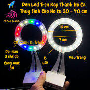 Đèn LED TRÒN XML màu trắng đổi màu kẹp thành hồ cá thủy sinh size 20-40 cm