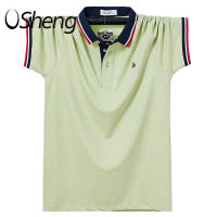 VSheng 2023 Big Size M to 6XL Collar Polo T Shirt For Men Stretch Casual Plus Size Man Lapel Tops