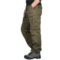 Mens Casual Cargo Pants Multi-Pocket Tactical Military Army Straight Loose Trousers Male Overalls Zipper Pocket Pants Seasons