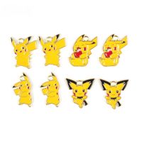 10PCS Pokémon Pikachu Cartoon Character Series DIY Jewelry Accessories Hair Accessories Small Pendant Keychain Handmade Material DIY accessories and o