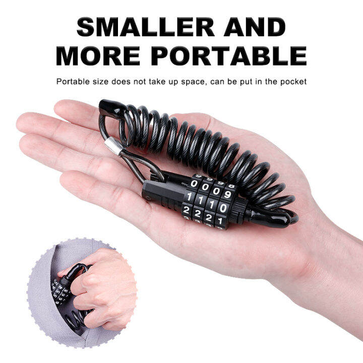 XTIGER High Quality Mini Antitheft Helmet Lock 4 Digit Password